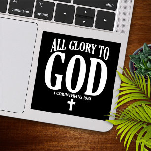 Glory to God Christian Sticker