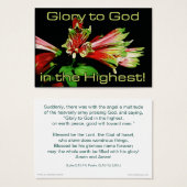 Glory to God Christmas Bells Hand-out Card (Front & Back)