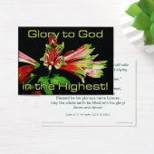 Glory to God Christmas Bells Hand-out Card (Desk)