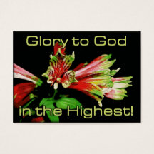 Glory to God Christmas Bells Hand-out Card