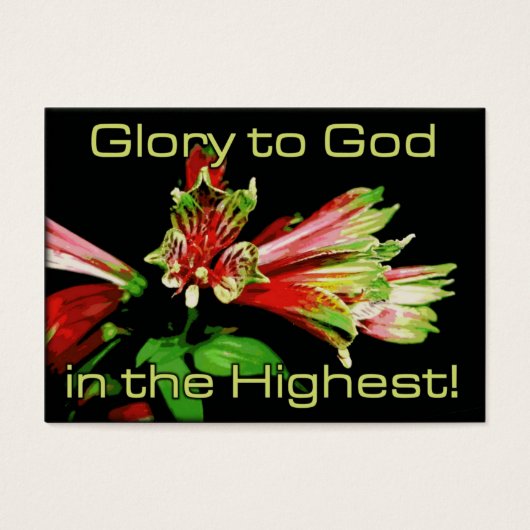 Glory to God Christmas Bells Hand-out Card (Front)
