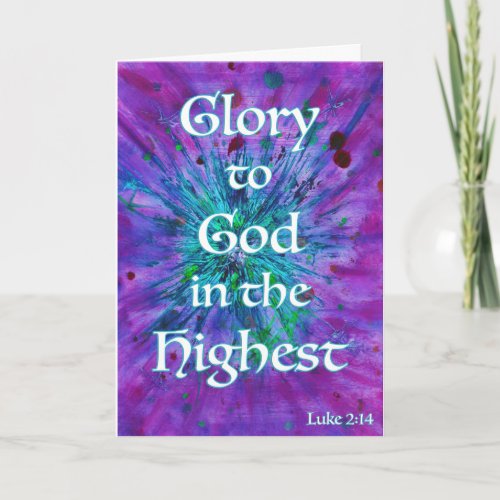 Glory to God Christmas Bible Verse Religious Card