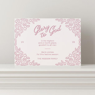Glory to God Christmas Letterpress Card