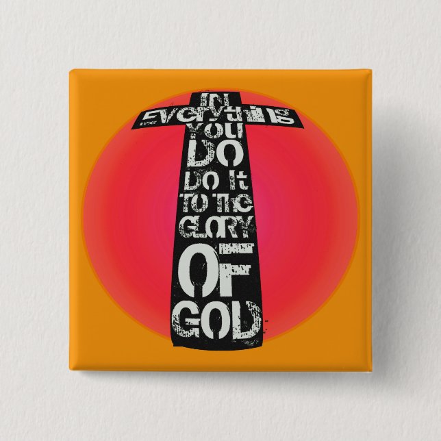 Glory to God Gifts & Greetings Button (Front)