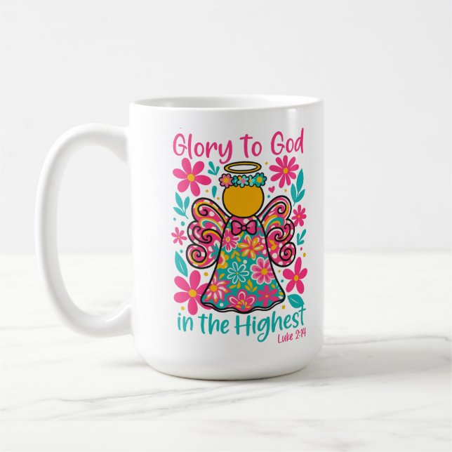 Glory to God in Highest Christmas Christian Coffee Mug (Left)