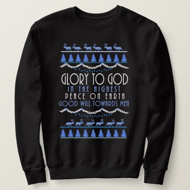 Glory to God in the Highest Christmas Sweatshirt (Design Front)