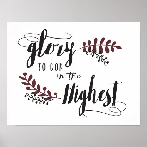 Glory to God in the Highest Poster