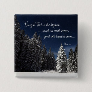 Glory to God - Luke 2:14 Button