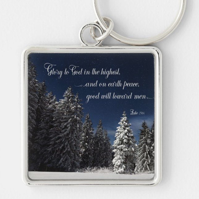 Glory to God - Luke 2:14 Keychain (Front)