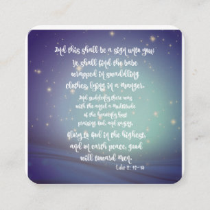 Glory to God Luke Bible Verses Christmas Enclosure Card