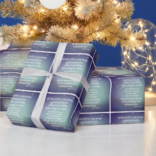 Glory to God Luke Bible Verses Christmas Wrapping Paper