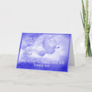 Glory to God Peace on Earth towards Men Holiday Card