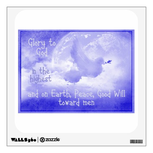 Glory to God Peace on Earth towards Men Holiday Wall Decal