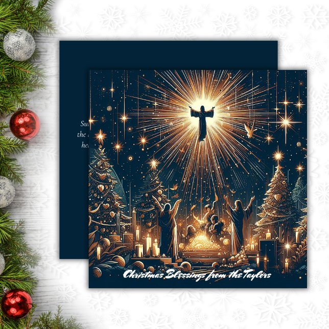 Glory to God Religious Jesus Christian Christmas Holiday Card (Glory to God Religious Jesus Christian Christmas Holiday Card)