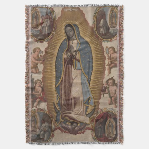 glory to guadalupe throw blanket