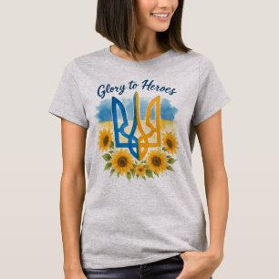 GLORY TO HEROES. TRIDENT UKRAINE. SUPPORT.  T-Shirt