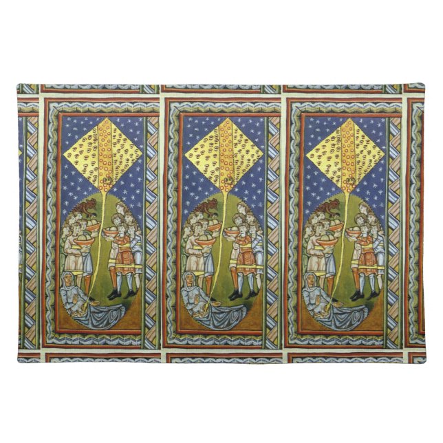 glory to hildegard of bingen cloth placemat (Front)