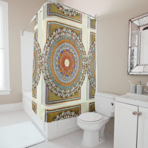 glory to hildegard of bingen shower curtain