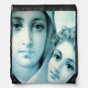 Glory To Jesus And Mary Drawstring Bag