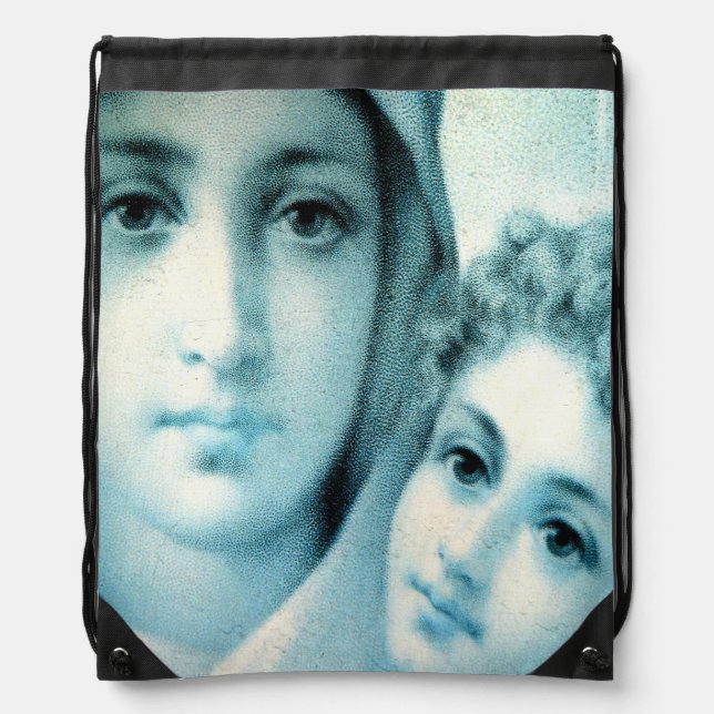 Glory To Jesus And Mary Drawstring Bag (Front)