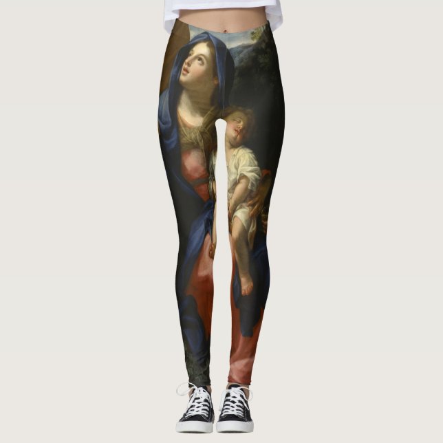 glory to jesus and mary leggings (Front)