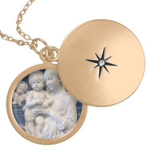 GLORY TO JESUS AND MARY LOCKET NECKLACE