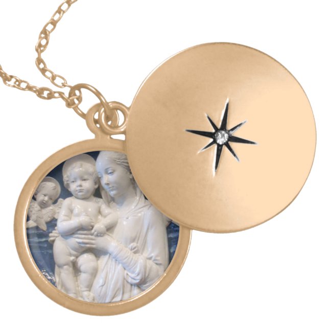 GLORY TO JESUS AND MARY LOCKET NECKLACE (Front)