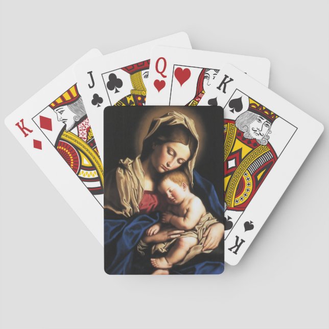 GLORY TO JESUS AND MARY POKER CARDS (Back)