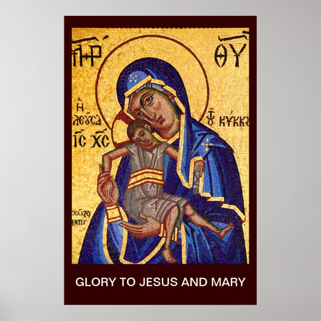 GLORY TO JESUS AND MARY POSTER (Front)