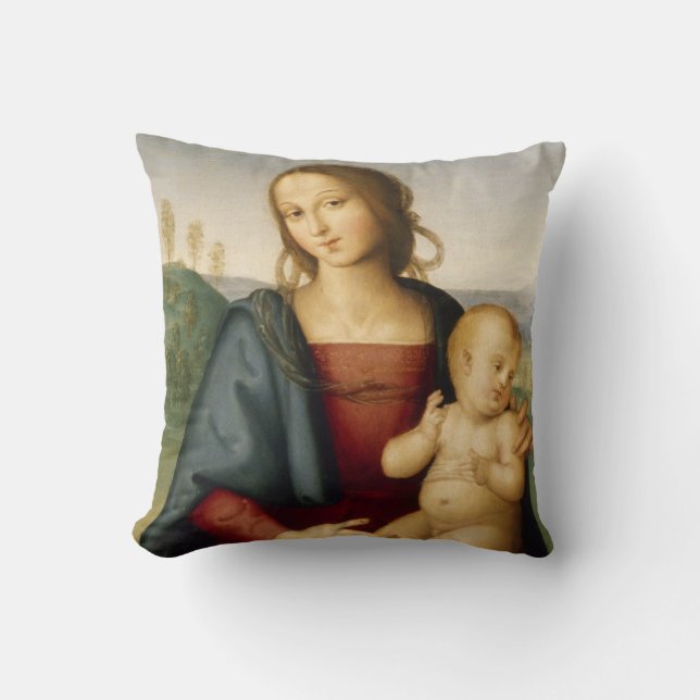 GLORY TO JESUS AND MARY THROW PILLOW (Front)