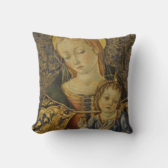 GLORY TO JESUS AND MARY THROW PILLOW (Front)