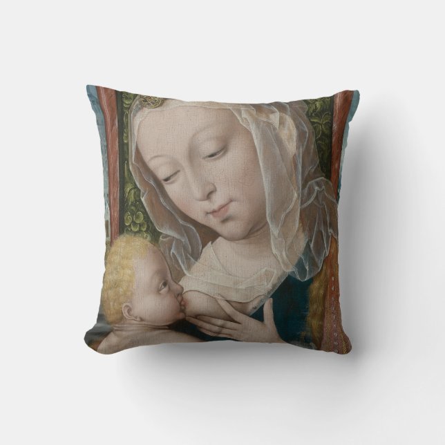 Glory to Jesus and Mary  Throw Pillow (Front)