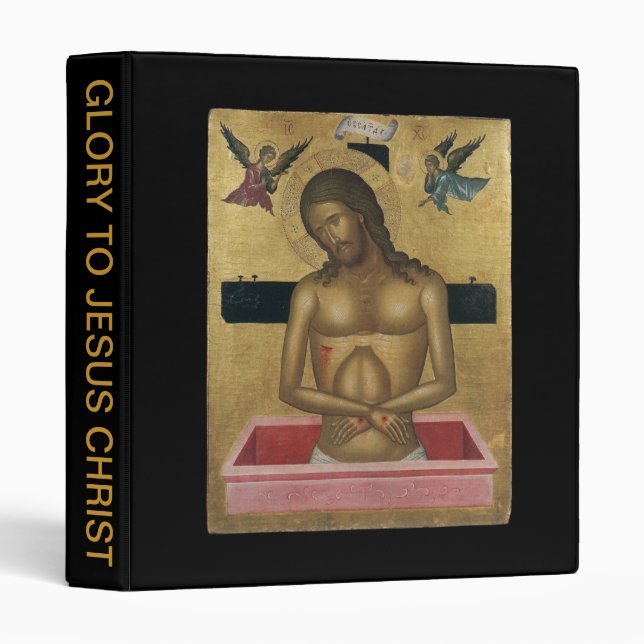 GLORY TO JESUS CHRIST 3 RING BINDER (Front/Spine)