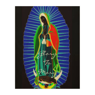 Glory To Mary Wood Wall Decor