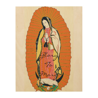 Glory To Mary Wood Wall Decor