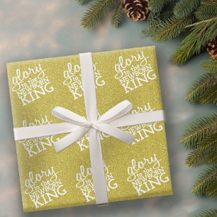 Glory to Newborn King Christian Merry Christmas Wrapping Paper