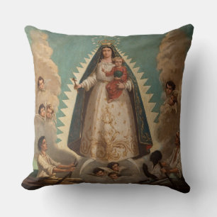 GLORY TO OUR LADY OF CHARITY THROW PILLOW