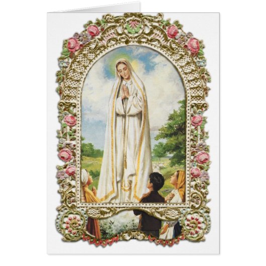 glory to our lady of fatima cards (Front)