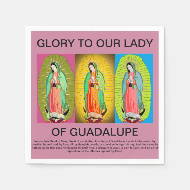 glory to our lady of guadalupe napkins (Front)