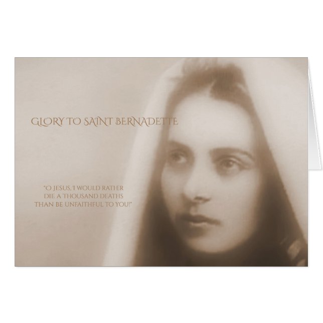 Glory to Saint Bernadette Cards (Front Horizontal)