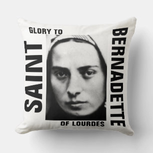 Glory To Saint Bernadette Of Lourdes Throw Pillow