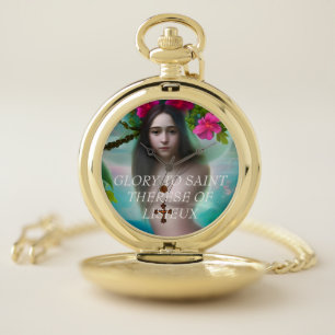GLORY TO SAINT THERESE OF LISIEUX POCKET WATCH