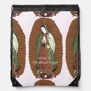 Glory To The Blessed Virgin Drawstring Bag