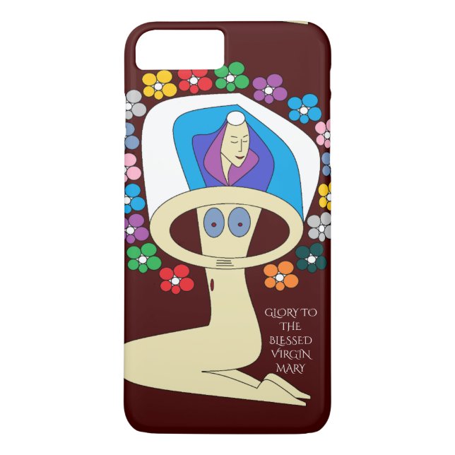 GLORY TO THE BLESSED VIRGIN MARY Case-Mate iPhone CASE (Back)