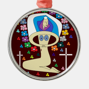 GLORY TO THE BLESSED VIRGIN MARY METAL ORNAMENT