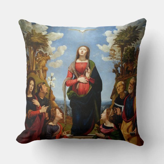 GLORY TO THE IMMACULATE CONCEPTION  THROW PILLOW (Front)