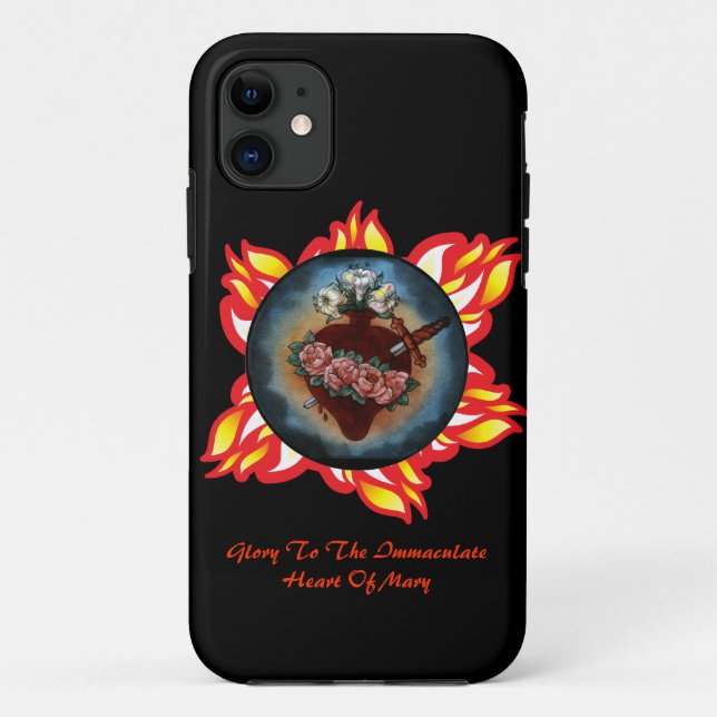 Glory To The Immaculate Heart Of Mary Case-Mate iPhone Case (Back)