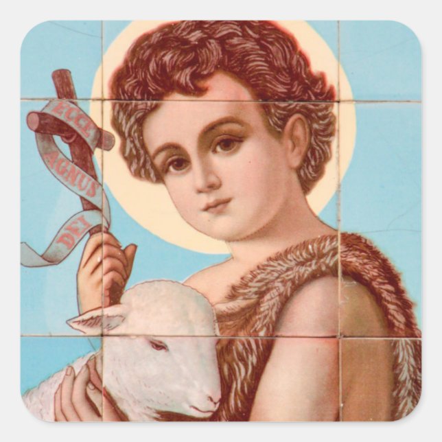 GLORY TO THE LAMB CLASSIC ROUND STICKER (Front)