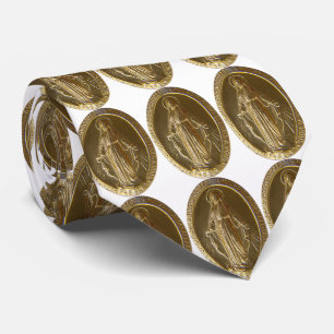 glory to the miraculous medal neck tie