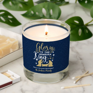 Glory to The Newborn King Glitter Christmas Gifts Scented Candle